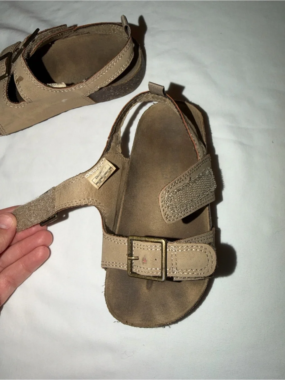 OshKosh B'gosh Tan Double Buckle Kids Sandals